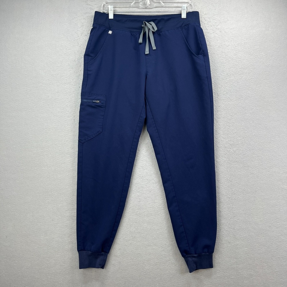 Figs Technical Jogger Scrub Pants‎ Women Medium Navy Blue Stretch Nurse Medical